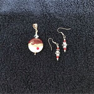 Pendant and earring set